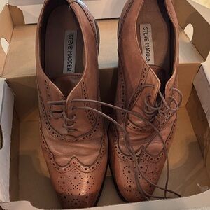 EUC sz 8 Steve Madden Men's Brown Oxford Shoes